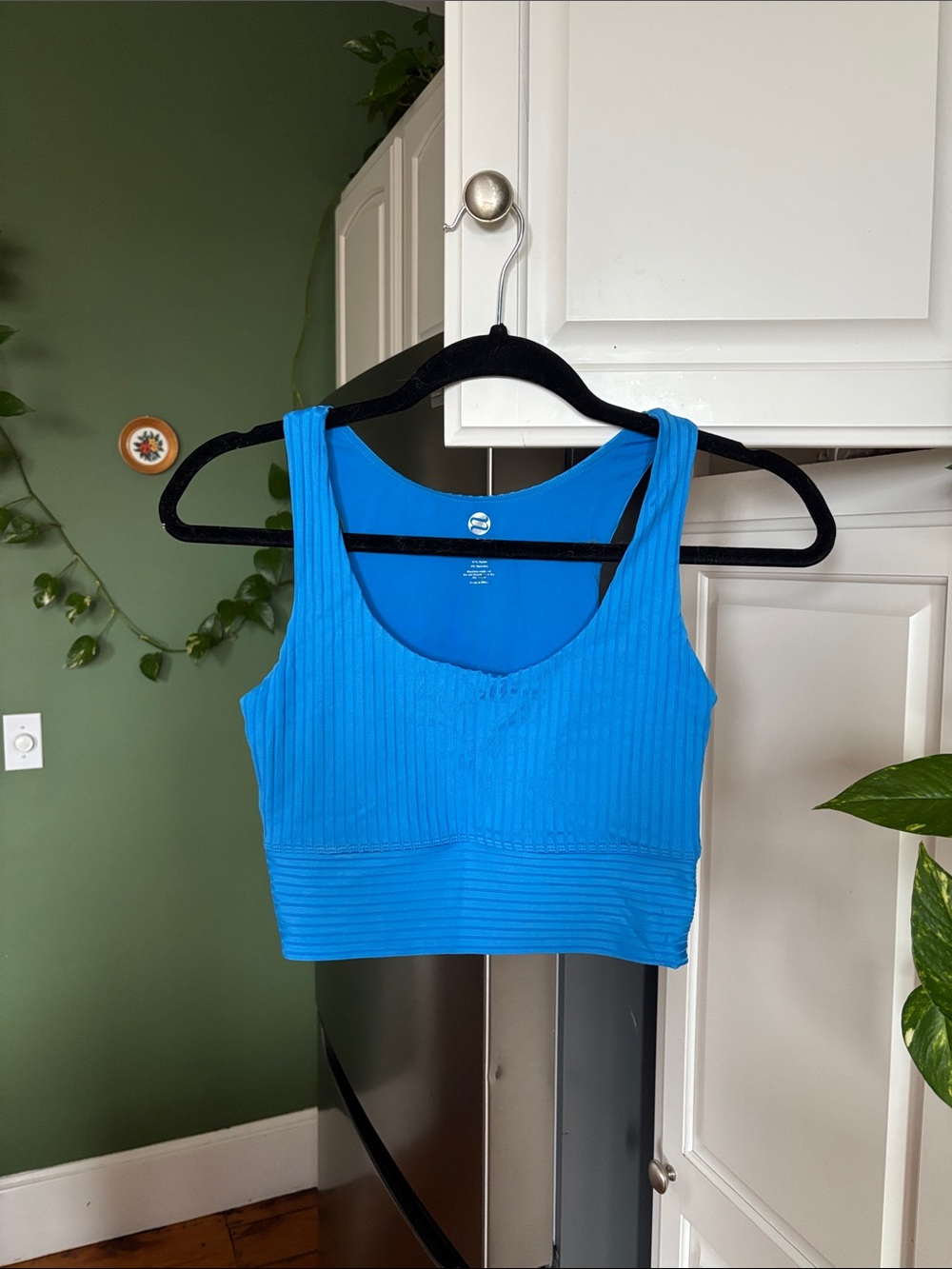 Noli Electric Blue Ribbed Crop Tank